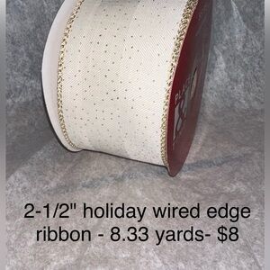 2-1/2" Wired Edge Ribbon